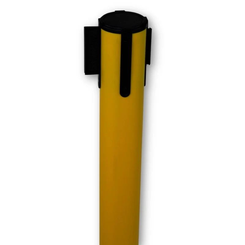 RS PRO Retractable Safety Barrier with 3m Black and Yellow Cloth Tape, Plastic Unplasticised Polyvinyl Chloride 221-7881