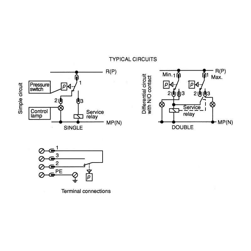 Bosch Rexroth Hydro-Electric Pressure Switch NC Positive Pressure 2 bar to 350 bar Voltage 250V AC R901102716