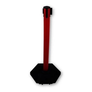 RS PRO Red Retractable Safety Barrier with Red and White Tape, Unplasticised Polyvinyl Chloride, 3m Length, 980mm 221-7882
