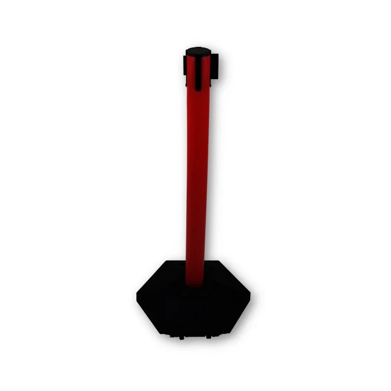 RS PRO Red Retractable Safety Barrier with Red and White Tape, Unplasticised Polyvinyl Chloride, 3m Length, 980mm 221-7882