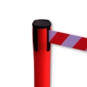 RS PRO Red Retractable Safety Barrier with Red and White Tape, Unplasticised Polyvinyl Chloride, 3m Length, 980mm 221-7882