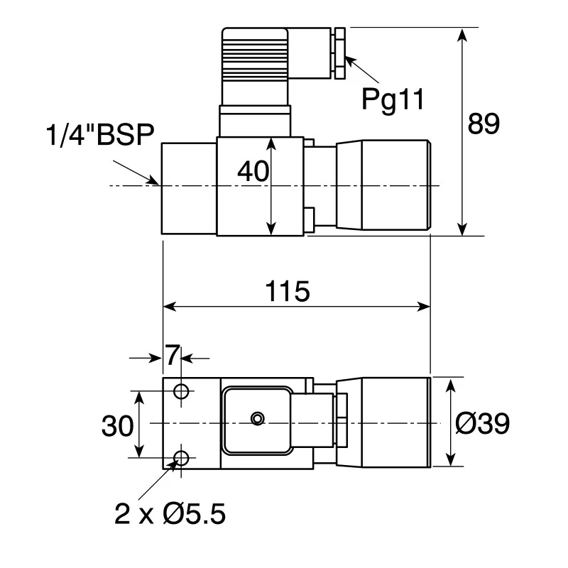 Bosch Rexroth Pressure Switch NC 2 bar to 100 bar, 250V AC, 2A, IP65 R901094159