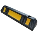 RS PRO High Visibility Yellow and Black Rubber Triangular Impact Protector 595mm x 120mm 221-7888