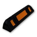 RS PRO High Visibility Yellow and Black Rubber Triangular Impact Protector 595mm x 120mm 221-7888