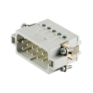 Amphenol Industrial Heavy Duty Power Connector Insert 16A 250V Male 10 Contacts Heavy Mate C146 Series C146 10A010 002 4