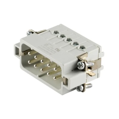 Amphenol Industrial Heavy Duty Power Connector Insert 16A 250V Male 10 Contacts Heavy Mate C146 Series C146 10A010 002 4
