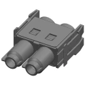 Amphenol Industrial Heavy Duty Power Connector Module 70A 1000V Female 2 Contacts Heavy Mate C146 Series C146 10B002 601 15