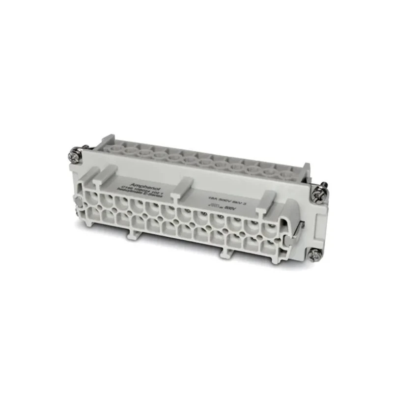 Amphenol Industrial Heavy Duty Power Connector Insert 16A 24 Contacts Female Heavy Mate C146 Series C146 10B024 102 1