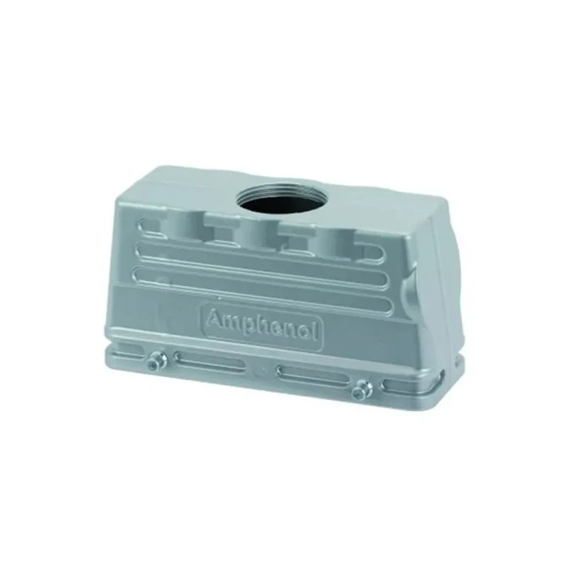 Amphenol Industrial Heavy Duty Power Connector Hood, Aluminium Alloy Body, IP65 Rated, 24 Pole, 2 Lever C146 21R024 600 1