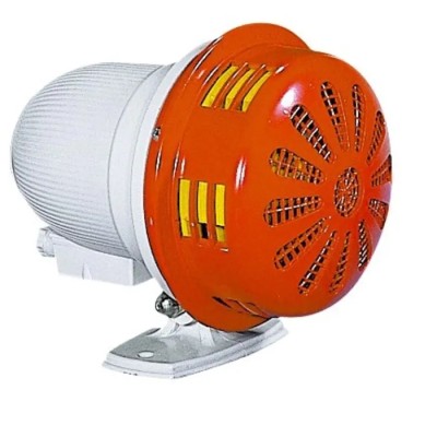 RS PRO Siren 110V AC IP43 114 dB 1-Tone White with AC Bracket IP43