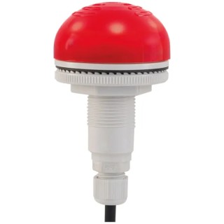 RS PRO Red Sounder-Beacon Combination, IP65, 24V AC/DC Panel Electronic LED Signal Unit 222-2440