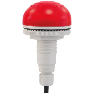 RS PRO Red Sounder-Beacon Combination, IP65, 24V AC/DC Panel Electronic LED Signal Unit 222-2440