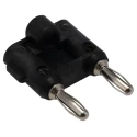 Pomona Black Male Banana Plug 4.22 mm Connector Screw Termination 5kV Voltage 15A Current Nickel Plated Gold Plated 4898-0