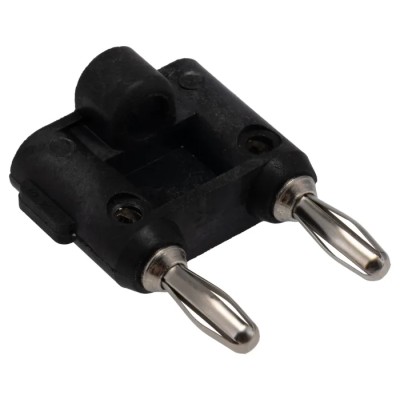 Pomona Black Male Banana Plug 4.22 mm Connector Screw Termination 5kV Voltage 15A Current Nickel Plated Gold Plated 4898-0