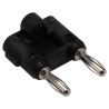 Pomona Black Male Banana Plug 4.22 mm Connector Screw Termination 5kV Voltage 15A Current Nickel Plated Gold Plated 4898-0