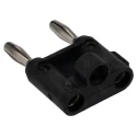 Pomona Black Male Banana Plug 4.22 mm Connector Screw Termination 5kV Voltage 15A Current Nickel Plated Gold Plated 4898-0