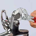 Knipex 1-Piece Plier Wrench, 180mm Overall Length, 35mm Jaw, Chrome Vanadium Steel, Plastic Handle 86 03 180