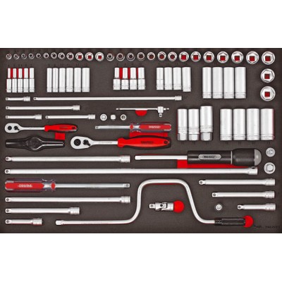 Teng Tools 86-Piece 1/4 in, 3/8 in Regular Socket Set Hex Drive Taiwanese Origin TTESK86