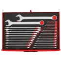 Teng Tools 31-Piece Ratchet Spanner Set, Sizes 5.5 to 38 mm, Chrome Vanadium Steel, Satin Finish TTESP31