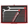 Teng Tools 31-Piece Ratchet Spanner Set, Sizes 5.5 to 38 mm, Chrome Vanadium Steel, Satin Finish TTESP31
