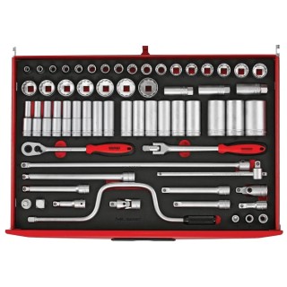 Teng Tools 63-Piece 1/2 in Hexagon Socket Set TTESK63