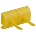 Vikan Hygienic Wall Bracket Double Hook Mop Holder, Polypropylene, Yellow 10146