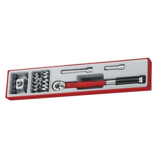 Teng Tools Click Torque Wrench Set, Adjustable Click Type, 20 To 110 Nm Torque Range, 3/8 in Square Drive, 570mm TTX3892