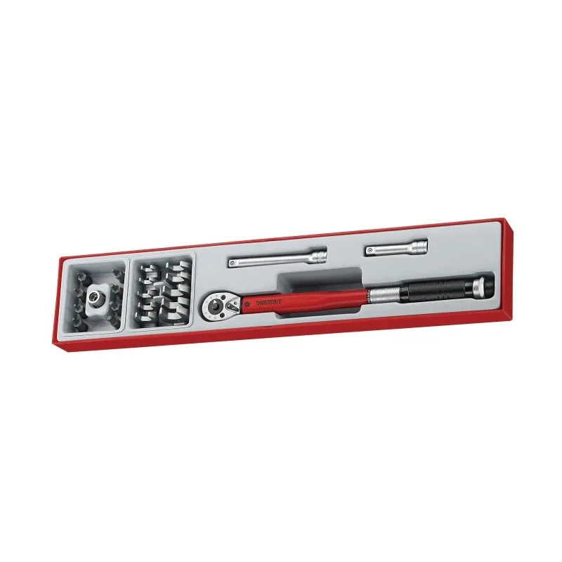 Teng Tools Click Torque Wrench Set, Adjustable Click Type, 20 To 110 Nm Torque Range, 3/8 in Square Drive, 570mm TTX3892