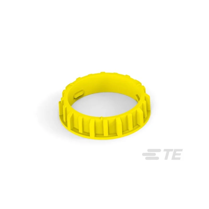 TE Connectivity Automotive Connector Seal Panel Mount Flange Screw Yellow Silicone Housing 2350943-1