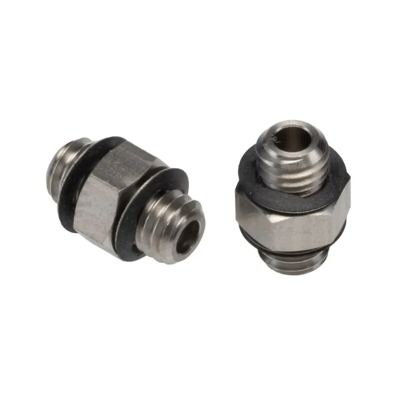 SMC Stainless Steel Pneumatic Fitting Male Threaded M5 Metric 90° Nickel Finish M-5N