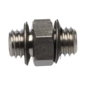 SMC Stainless Steel Pneumatic Fitting Male Threaded M5 Metric 90° Nickel Finish M-5N