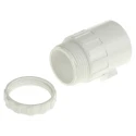 Schneider Electric Conduit Fitting, Polyvinyl Chloride (Unplasticised), White, Nominal Size 25 mm PMA25W