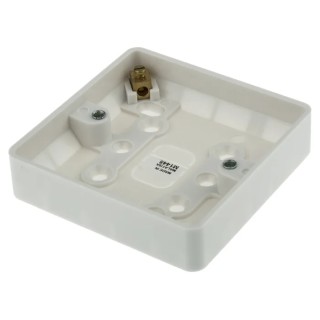 MK Electric Logic Plus White Gloss High Grade Thermoset Back Box, BS, IP20, Flush Surface Mount, 1 Gang 87mm x K2160 WHI