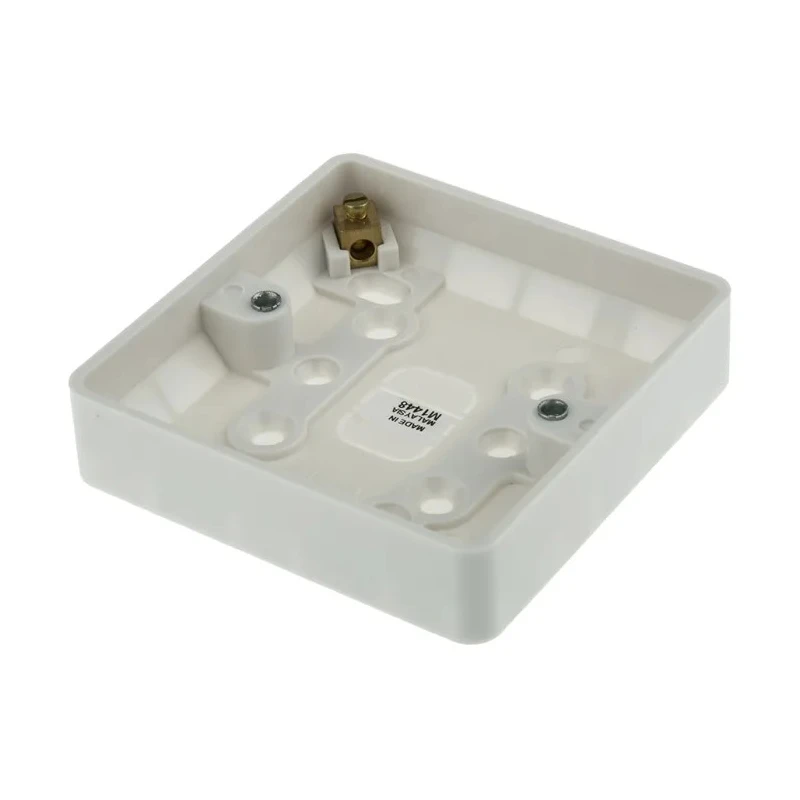 MK Electric Logic Plus White Gloss High Grade Thermoset Back Box, BS, IP20, Flush Surface Mount, 1 Gang 87mm x K2160 WHI