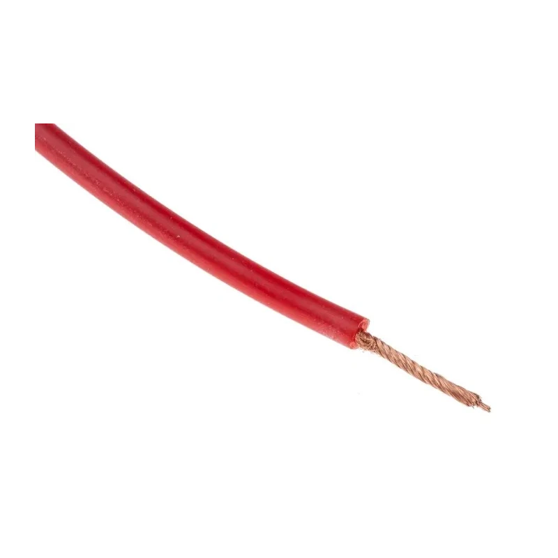 Hew Heinz Eilentropp SIFF Series Red Silicone Rubber Hook Up Wire 15 AWG 392 x 0.07 mm Core Strands 20 m 1.5 kV 222-7213