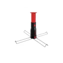Runpotec Cable Drum Roller with Stainless Steel Mandrel, 294mm Height, 430mm Diameter, Model RUN20696