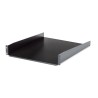 StarTech.com Black Steel Rack Mount Shelf 2U 465mm Width x 22in Depth 22.6kg Load CABSHELF22