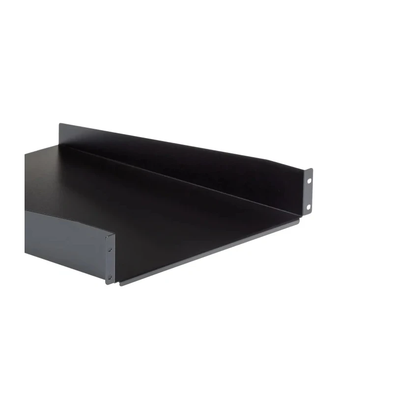 StarTech.com Black Steel Rack Mount Shelf 2U 465mm Width x 22in Depth 22.6kg Load CABSHELF22