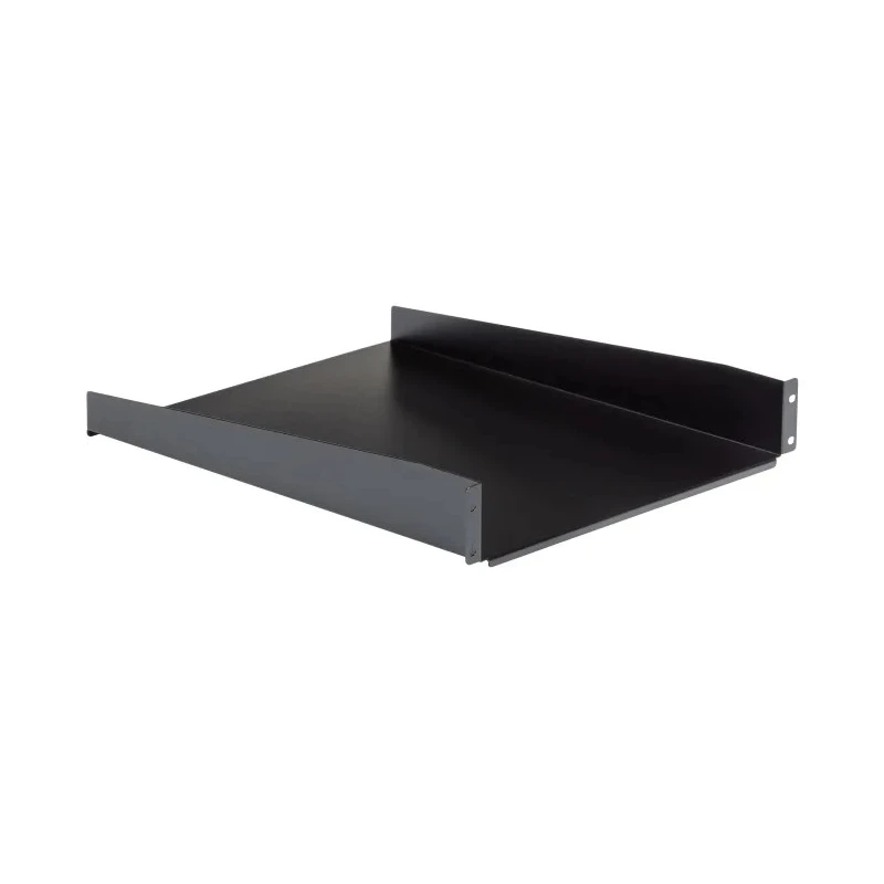 StarTech.com Black Steel Rack Mount Shelf 2U 465mm Width x 22in Depth 22.6kg Load CABSHELF22