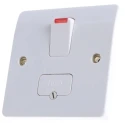 MK Electric 13A 1 Gang Switched Fused Spur Flush Surface Mount White High Grade Thermoset Material K1060 WHI