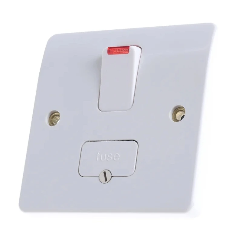 MK Electric 13A 1 Gang Switched Fused Spur Flush Surface Mount White High Grade Thermoset Material K1060 WHI