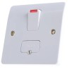 MK Electric 13A 1 Gang Switched Fused Spur Flush Surface Mount White High Grade Thermoset Material K1060 WHI