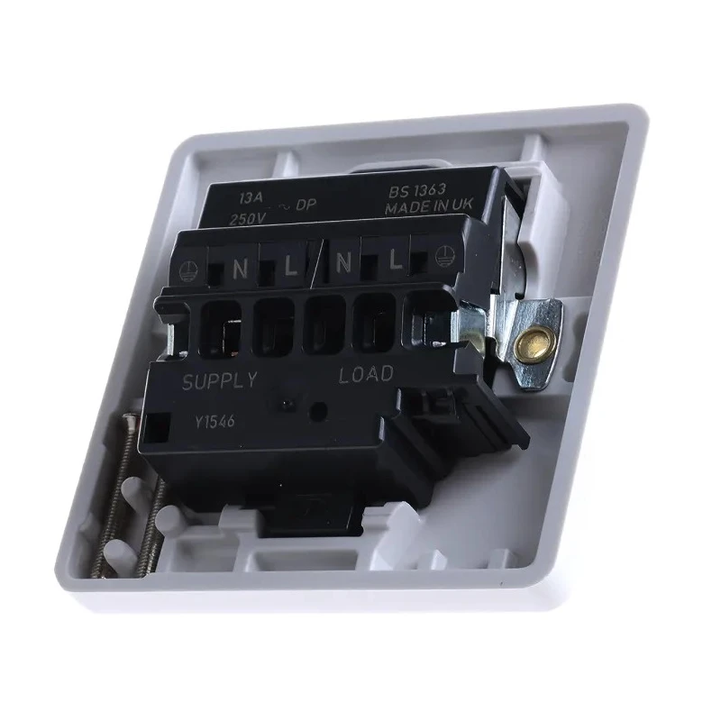 MK Electric 13A 1 Gang Switched Fused Spur Flush Surface Mount White High Grade Thermoset Material K1060 WHI