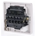 MK Electric 13A 1 Gang Switched Fused Spur 250V AC Logic Plus Frame Mount K1070 WHI