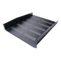 StarTech.com Black Vented Rack Shelf 2U, 483 mm Width x 22 in Depth, 23 kg Load Capacity CABSHELF22V