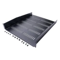StarTech.com Black Vented Rack Shelf 2U, 483 mm Width x 22 in Depth, 23 kg Load Capacity CABSHELF22V