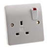MK Electric 13A White 1 Gang Flush Mount Plug Socket Logic Plus Indoor Type G K2657 WHI