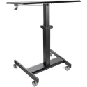 StarTech.com Sitting/Standing Computer Workstation Steel Frame Black 1.14 m Height Adjustable 600 mm Width 800 mm STSCART2