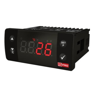 RS PRO Panel Mount On-Off Temperature Controller 1 Input 1 Output Relay 230V LED Display 222-8123