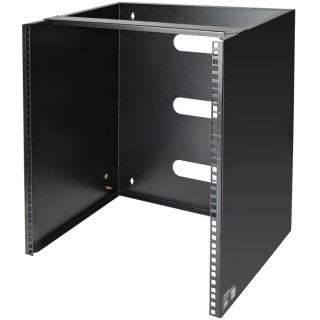 StarTech.com Black 2 Post Frame 12U Steel Server Rack Wall Mount with 34.9 mm Depth WALLMNT12